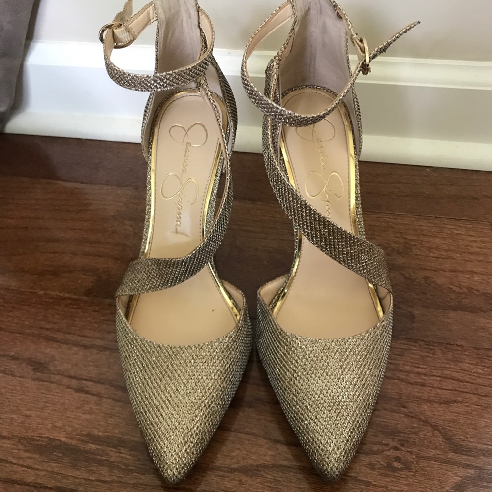 Jessica Simpson sparkly dress heels